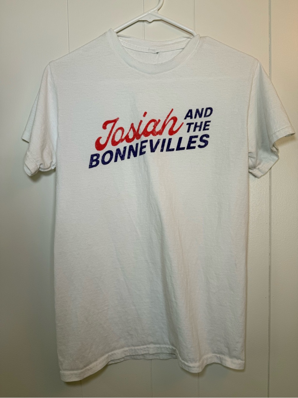 Josiah and the Bonneville‘s Small White Graphic Short-Sleeve Tee 100% Cotton